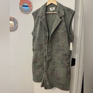 Lucky Brand x Laura Ashley Printed Coverall Short Romper